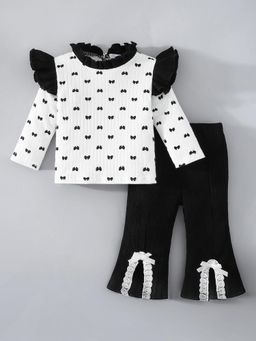 Hopscotch - Ruffled Bow Applique Top and Pant