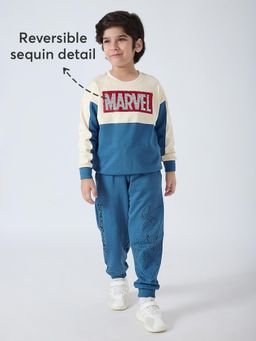Hopscotch - Marvel Colorblock Cotton Sweatshirt and Jogger
