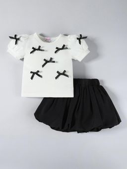 Hopscotch - Bow Applique Top and Skirt