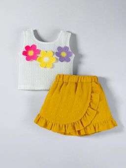 Hopscotch - Floral Applique Top and Skort