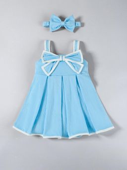 Hopscotch - Bow Applique Dress with Headband
