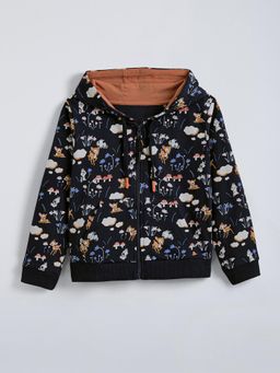 Hopscotch - Floral Printed Hooded Jacket