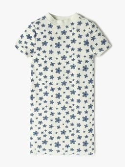 GAP - Girls' Floral Print Short Sleeve T-Shirt Dress