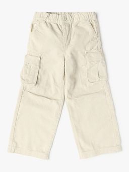 GAP - Boys' Beige Textured Mid Rise Cargo Trousers
