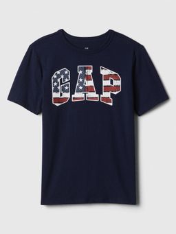 GAP - Boys' Printed Half Sleeves Round Neck T-Shirt