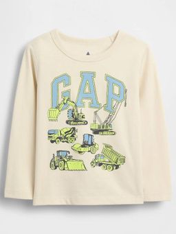 GAP - Boys' Printed Full Sleeve Crew Neck T-Shirt
