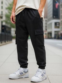 Bewakoof - Air 1.0 Men's Black Oversized Cargo Joggers