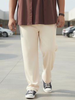 Bewakoof - Heavy Duty 1.0 Men's Beige Textured Oversized Plus Size Parachute Pants
