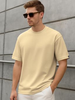 Bewakoof - Men's Ginger Root Brown Oversized T-shirt