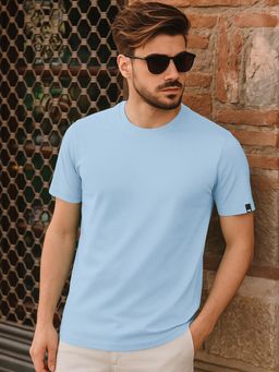 Bewakoof - Men's Sky Blue T-shirt