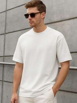 Bewakoof - Men's White Oversized T-shirt