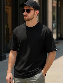 Bewakoof - Heavy Duty 1.0 Men's Black Oversized T-shirt