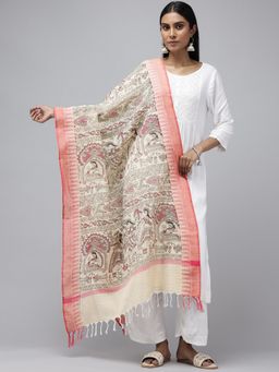 ArtEastri - Pink Printed Pure Cotton Dupatta
