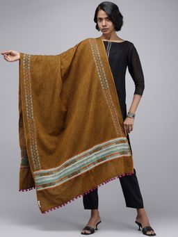 ArtEastri - Brown Cotton Hand Kantha Dupatta