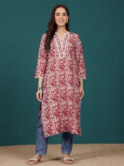 KSUT - Women Brown Paisley Kurta