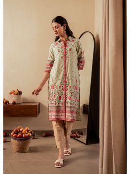 Juniper - Women Green Floral Kurta