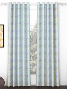 Story@Home - Blue 300 Gsm Polyester Blackout Curtain