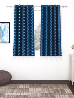 Story@Home - Blue 300 Gsm Polyester Blackout Curtain