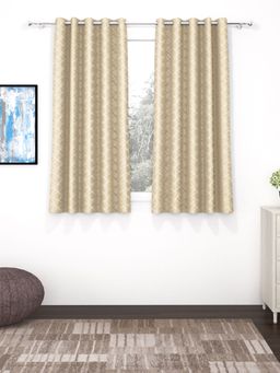 Story@Home - Beige 300 Gsm Polyester Blackout Curtain
