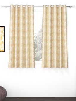 Story@Home - Off White 300 Gsm Polyester Blackout Curtain