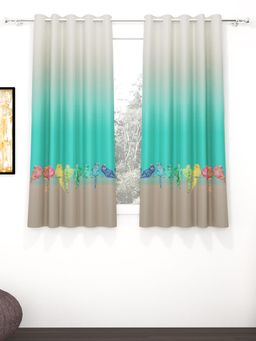 Story@Home - Blue 300 Gsm Polyester Blackout Curtain