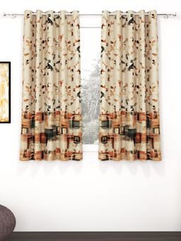 Story@Home - Beige 300 Gsm Polyester Blackout Curtain
