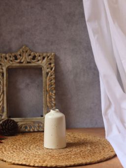 WEAVING HOMES - Cream Bud Vase for Home Decor