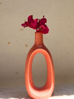 WEAVING HOMES - Pink Contour Vase for Home Decor