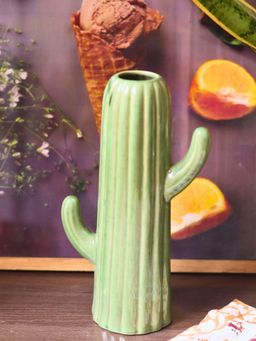 WEAVING HOMES - Big Green Cactus Vase for Home Decor