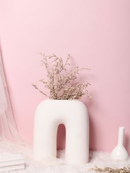 WEAVING HOMES - White Leg Vase for Home Decor