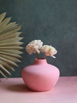 WEAVING HOMES - Esoteric Vase Round Pink for Home Decor