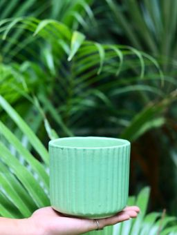 WEAVING HOMES - Green Lined Planter Indoor Planter