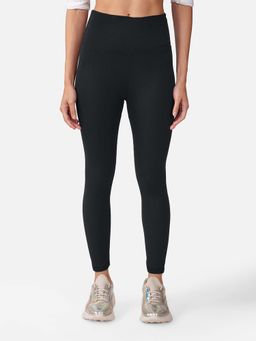 Wear Jukebox - Women Black Solid Sculptflex High-Rise Tights