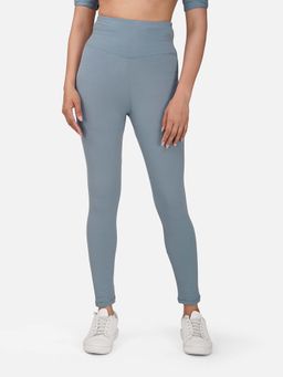 Wear Jukebox - Women Blue Solid Sculptflex High-Rise Tights