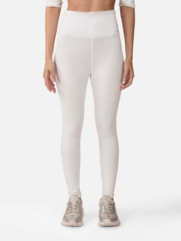 Wear Jukebox - Women White Solid Sculptflex High-Rise Tights