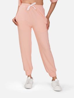 Wear Jukebox - Women Peach Solid Cloud Comfort Joggers