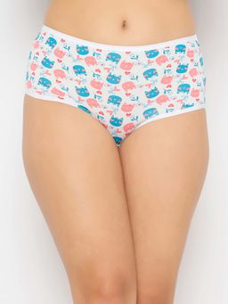 Clovia - 100% Cotton High Waist Outer Elastic Hipster Panty