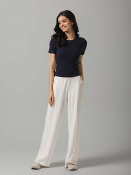 NeceSera - Everyday Deep Blue Rib T Shirt