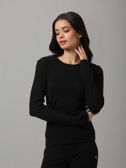NeceSera - Everyday Black Rib Long Sleeve T Shirt
