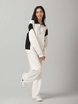 NeceSera - CloudFoma Colourblock Half-Zip Long Sweatshirt