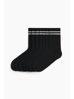 H&M - Men Black 7-Pack Sports Socks