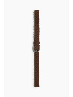 H&M - Men Brown Braided Split Suede Belt