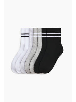 H&M - Boys Black 7-Pack Sports Socks