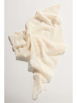 H&M - Women Beige Cotton Lace Scarf