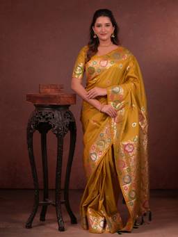 URBAN PALLU - Silk Woven Yellow Saree