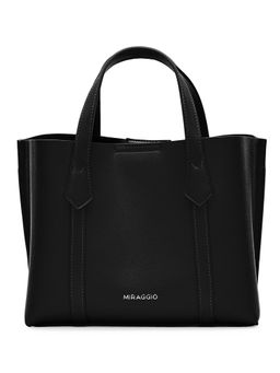 MIRAGGIO - Rae Mini Tote Handbag for Women with Sling/Crossbody Strap - Black