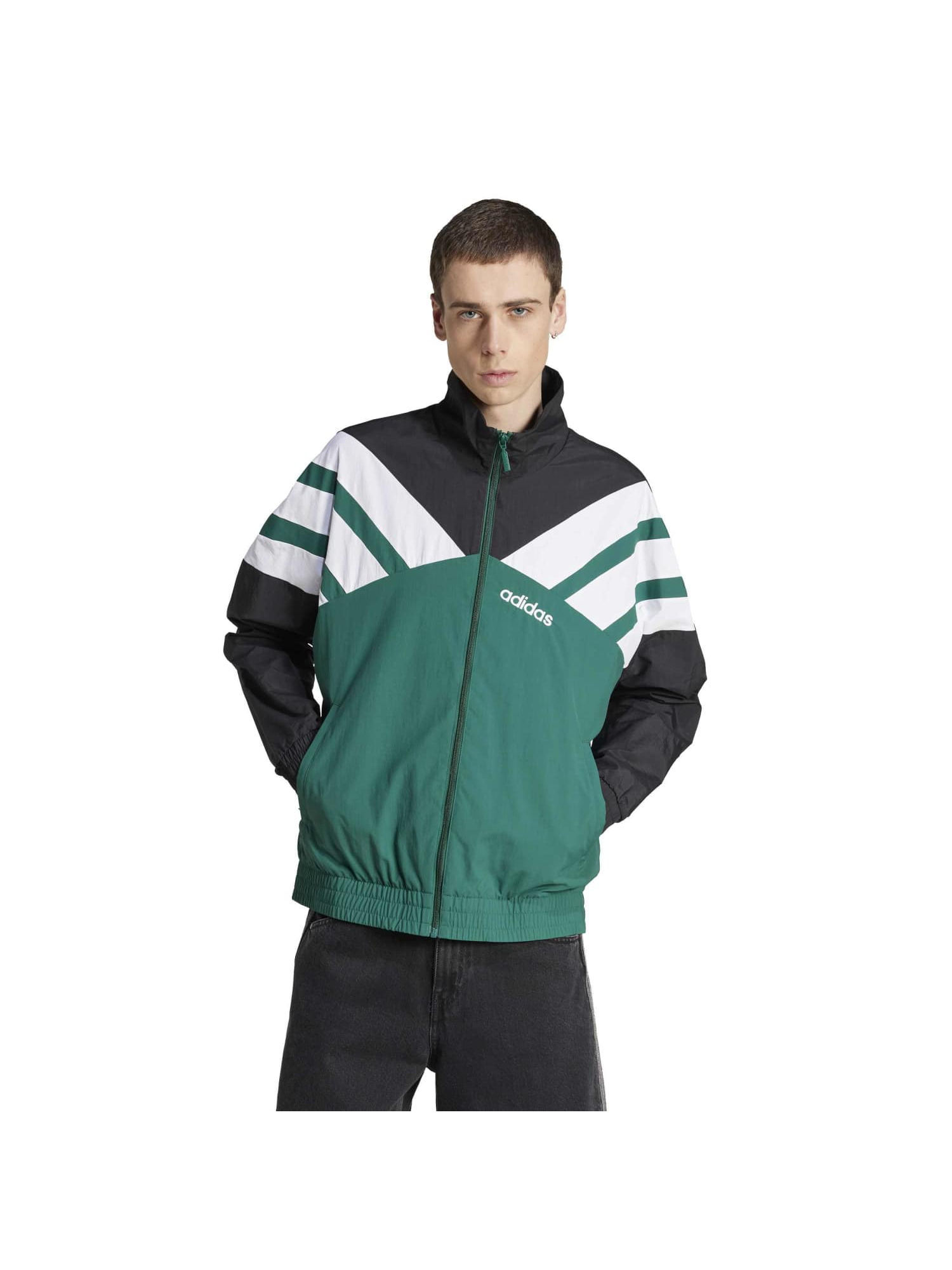Buy adidas Originals Men Green Colorblock Jacket Online