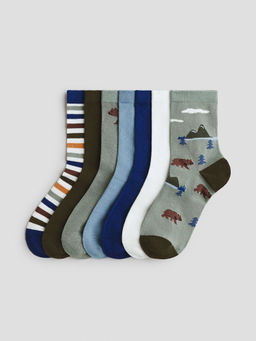 H&M - Boys Multi-Color 7-Pack Socks