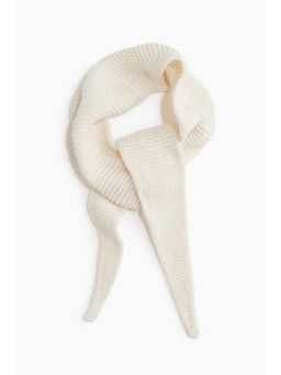 H&M - Women White Garter-Stitched Scarf