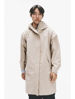 H&M - Women Beige Loose Fit Raincoat with Stormmove